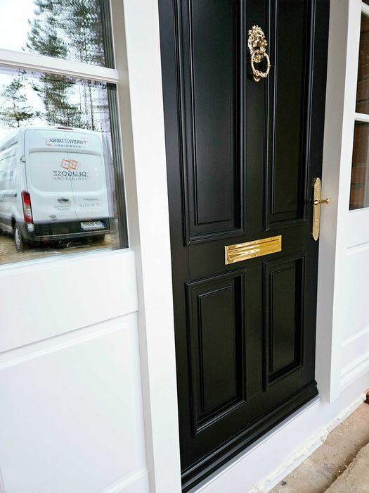 Drzwi DŁUGOSZ zewnętrzne łukowe naświetla Willa Parkowa MG Projekt