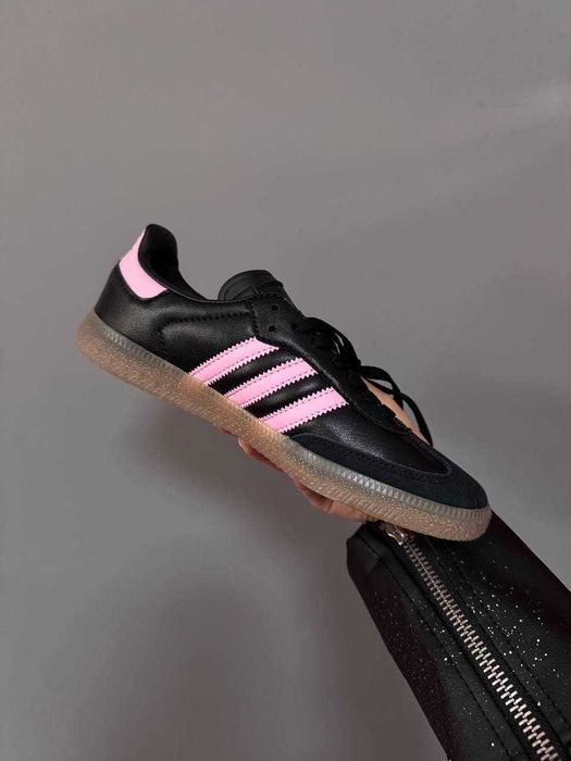 (БЕЗ ПЕРЕДОПЛАТИ) Adidas Samba Black Pink адідас самба чорні з рожевим