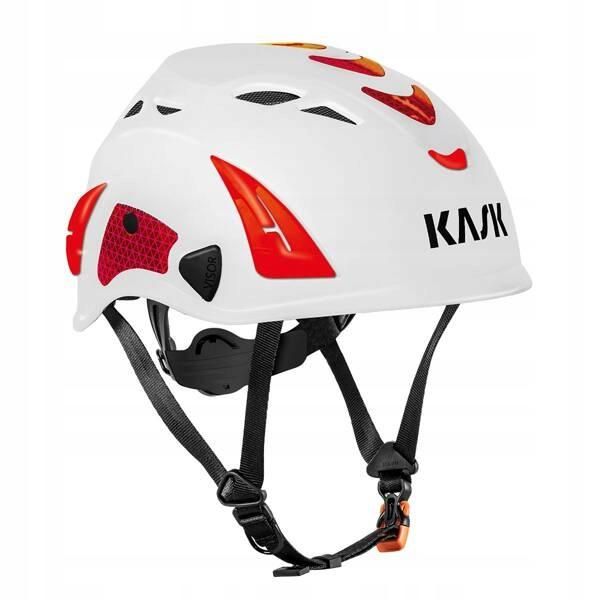 Kask superplasma aq hi-viz biały/czerwony