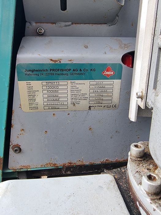 Wózek magazynowy ,paleciak elektryczny Jungheinrich Ameise SPM113