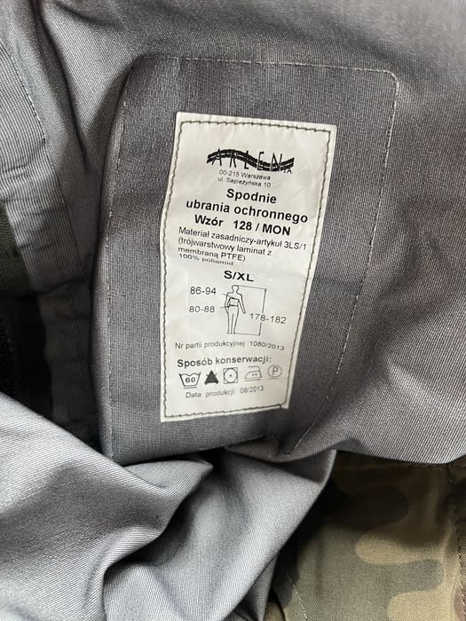 spodnie ubrania ochronnego 128 mon s/xL