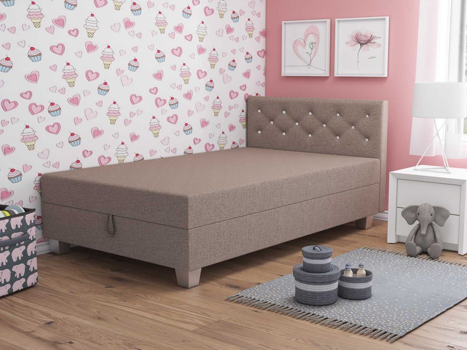 Tapczan pojedynczy Łóżko z Materacem Wersalka jednoosobowa Kanapa Sofa