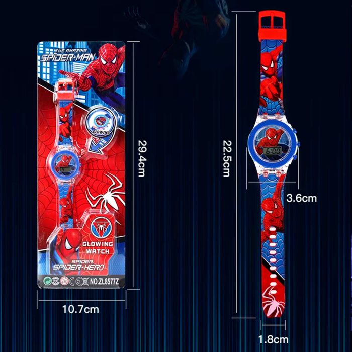 Zegarek spidermen dla dzieci chłopca Elektroniczny LED Spider-Man