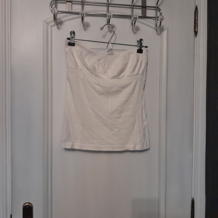 Top branco Bershka