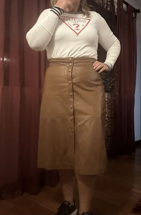 Saia em pele da La Redoute