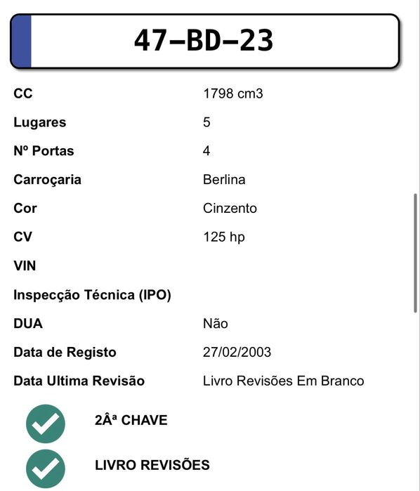 Volvo S40 1.8i - 125Cv - Gasolina - Apenas 112 milkm
