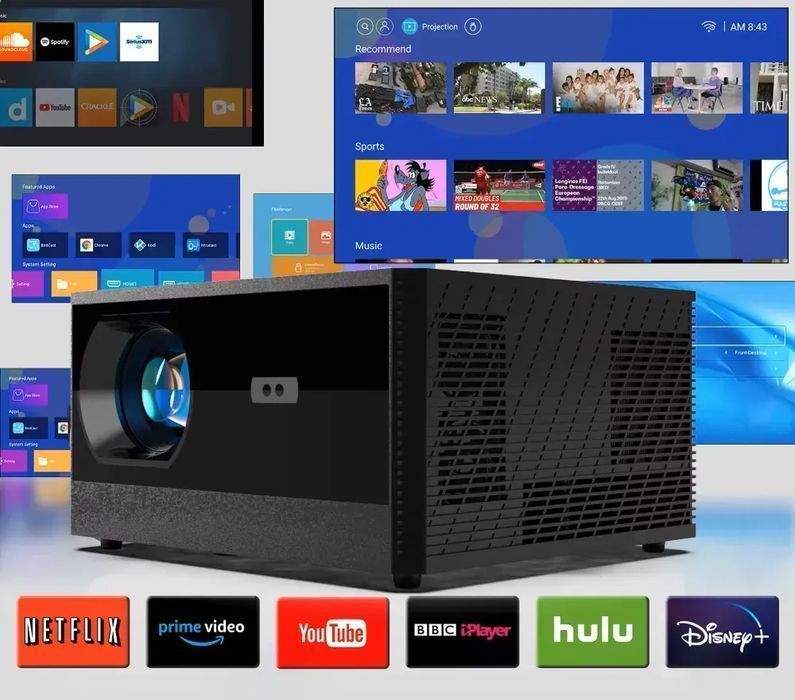 Projektor LED rzutnik X8PRO WiFi BT Android Full HD 200 cali + pilot