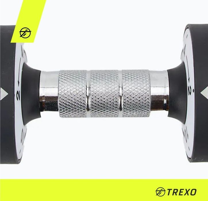 Набір регульованих гантелей TREXO 2 х 10 кг Сталевий мультиколір 20кг