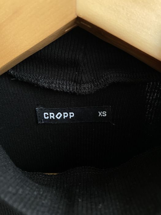 Cropp półgolf XS czarny krotki rekaw bluzeczka