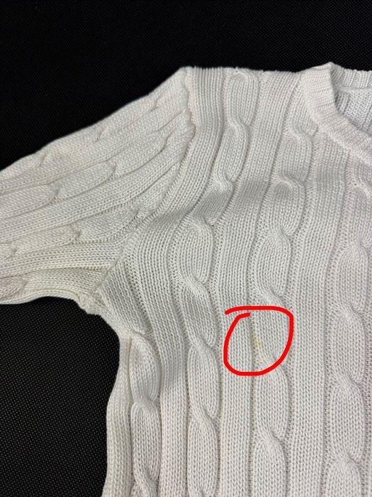 Sweter Warkocz Ralph Lauren Biały 100% Bawełna 413