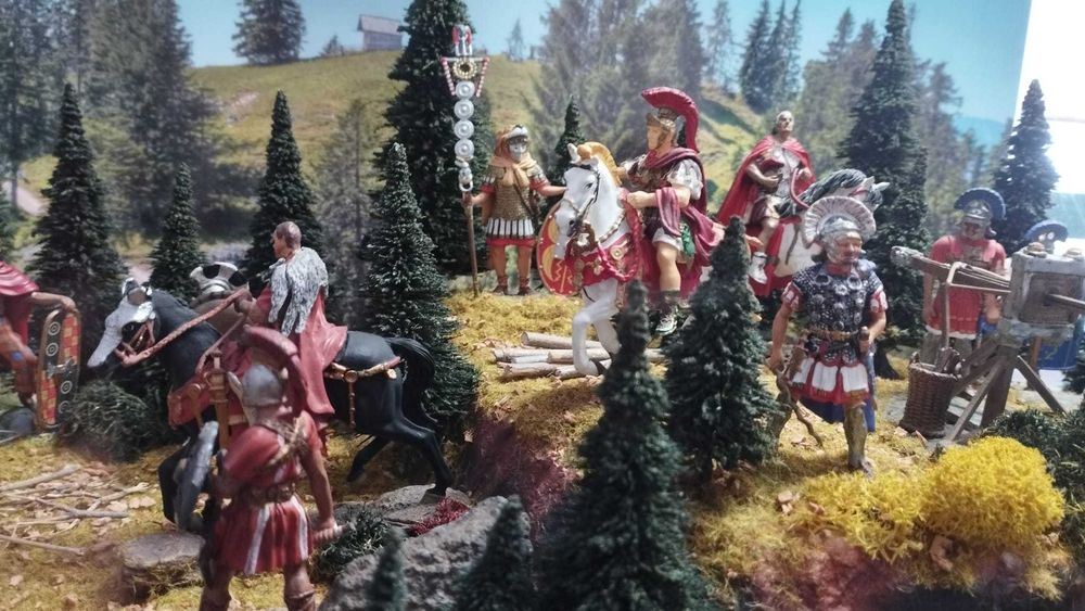 Coleção Soldados de chumbo do Império Romano, Planeta de Agostini, em diorama