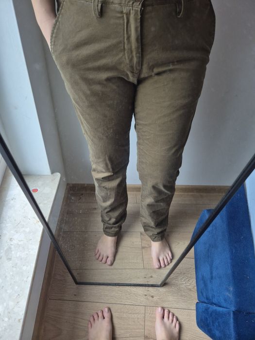 Spodnie bawełniane khaki proste casual basic Gant