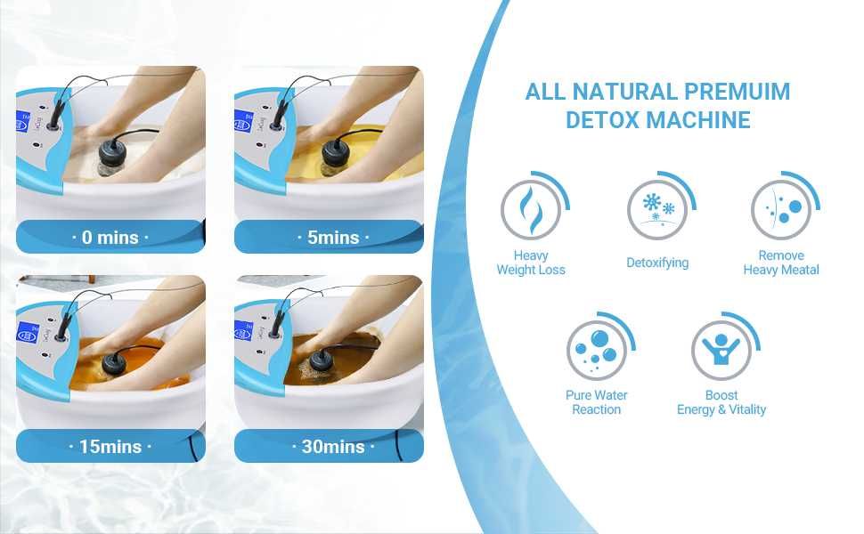 Hidrosana Detox Foot Spa 48 watts Com Cinta de Bambu + EMS