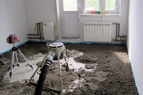 СТЯЖКА чистова, напівсуха піщано-цементна.