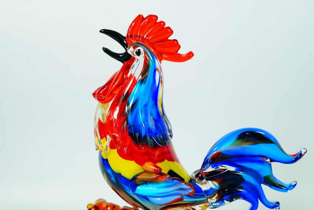FIGURA szklana MURANO style kogut kogucik
