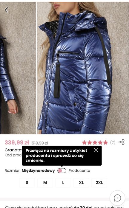 Damska błyszcząca kurtka  puchowa ciemny złoty