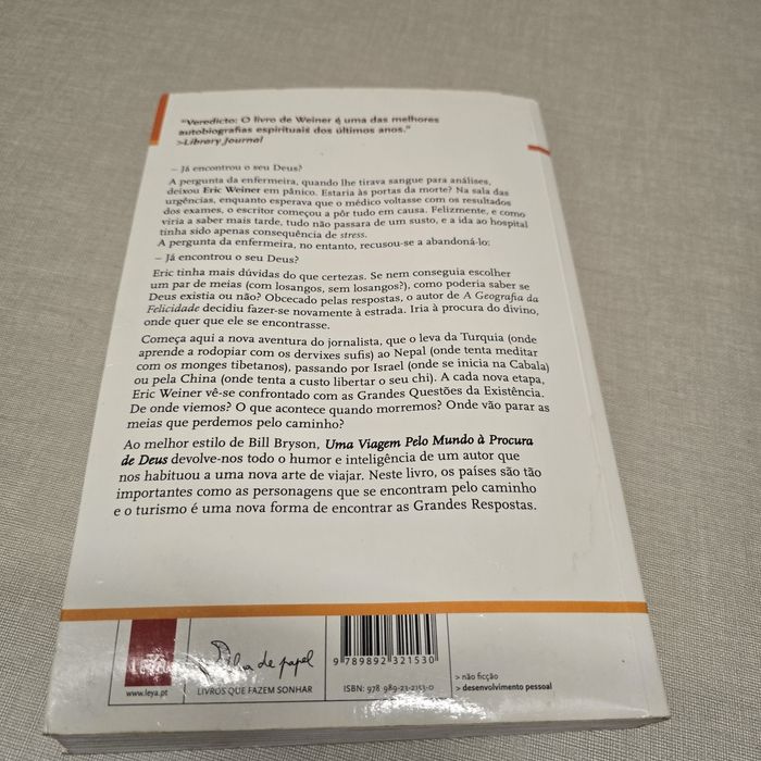 Livro  " Uma viagem pelo mundo  á procura de Deus"