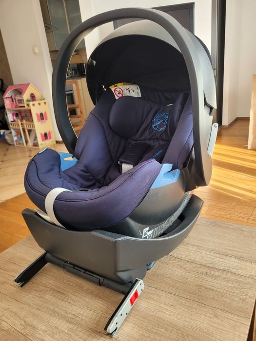 Fotelik Cybex Aton 5 + baza isofix oraz na pasy + adaptery do wózka