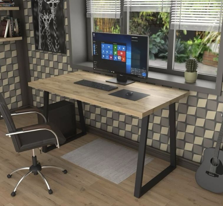 Стол письменный в стиле лофт 900х600х16 мм