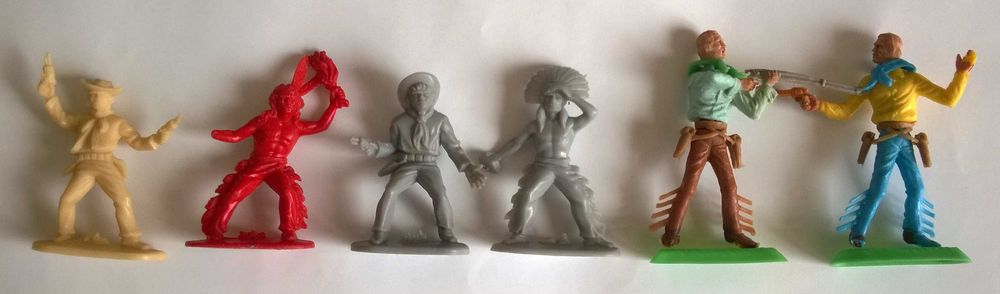 Figurki Żołnierzyki Indianie Kowboje West Germany
