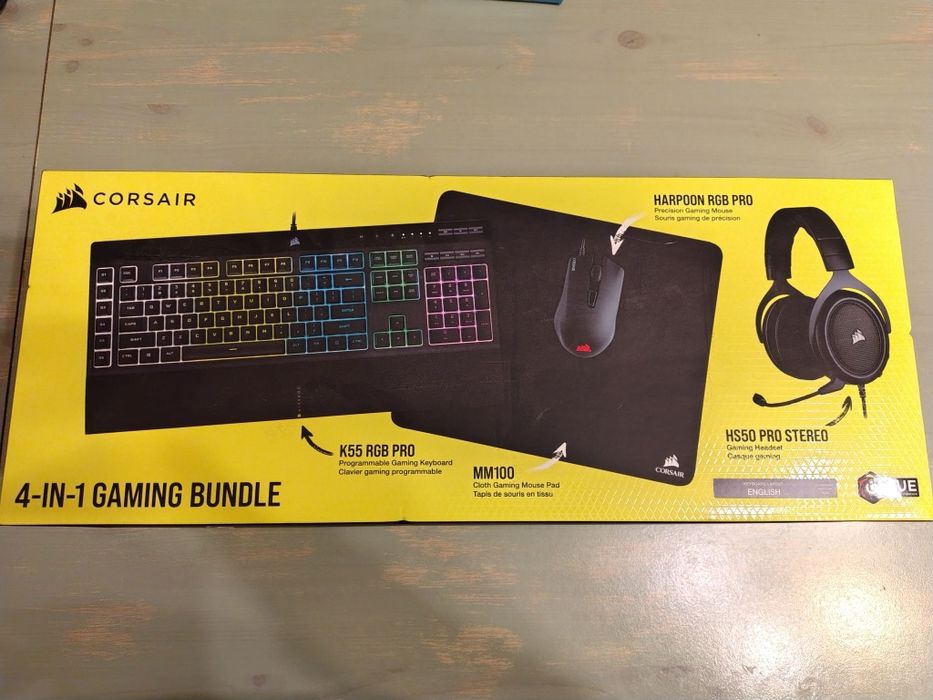 Corsair 4 in 1 Gaming Bundle (K55 Core + Harpoon Pro + MM100 + HS35)