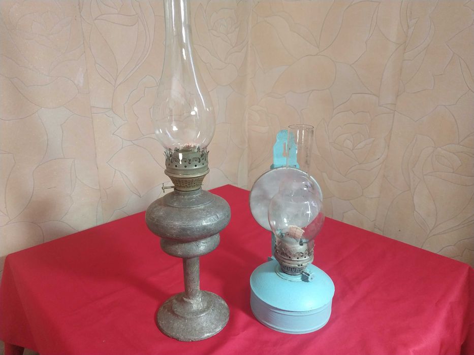 Керосиновая лампа. декупаж и металлическая советская + фитиль 1 метр.