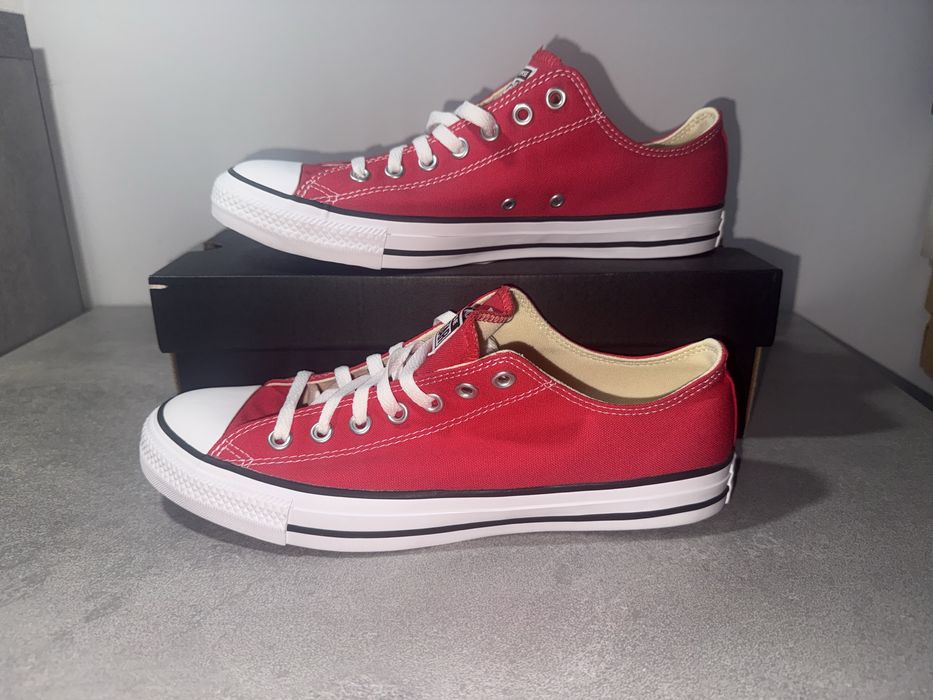 Converse low czerwone uni-sex w roz. 44
