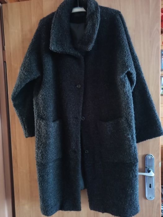 Płaszcz wełniany, brąz