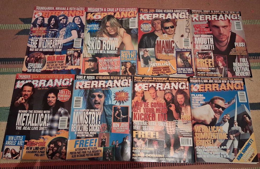 Revistas Kerrang anos 90