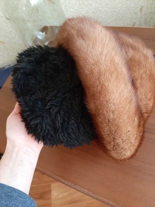Норковая шапка женская б/у