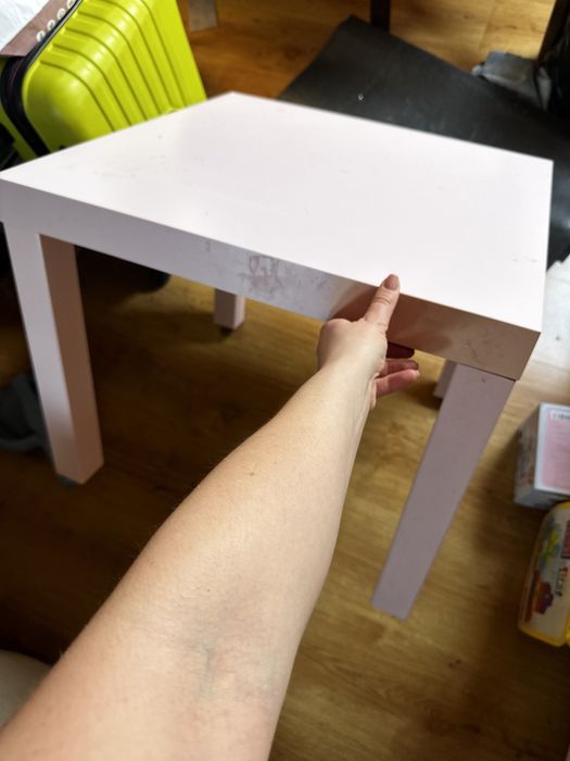 Stolik ikea róz różowy klasyczny LACK jasnoróżowy 55x55 cm