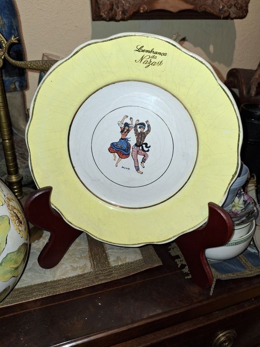 Lembrança da Nazaré prato antigo loiça