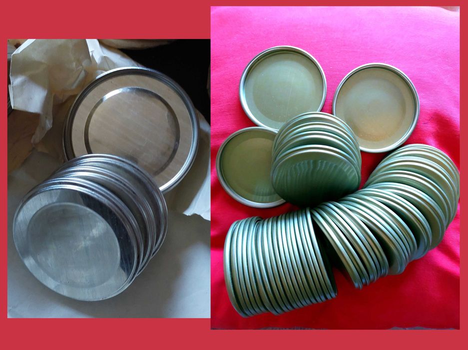 Металлические крышки для консервации толщина 0,22 белые и желтые НОВЫЕ