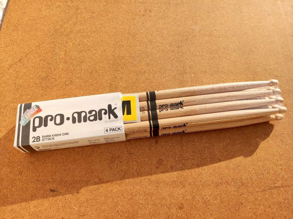 Baquetas Pro Mark 2B Shira Kashi Oak Attack - 4 Pack NOVO