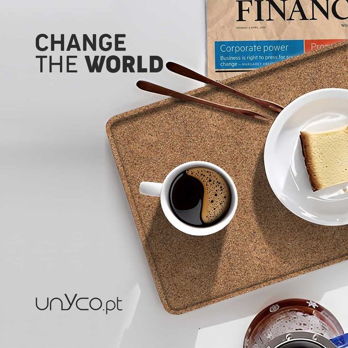 Tabuleiro de Cortiça Reciclada Cork Unyco