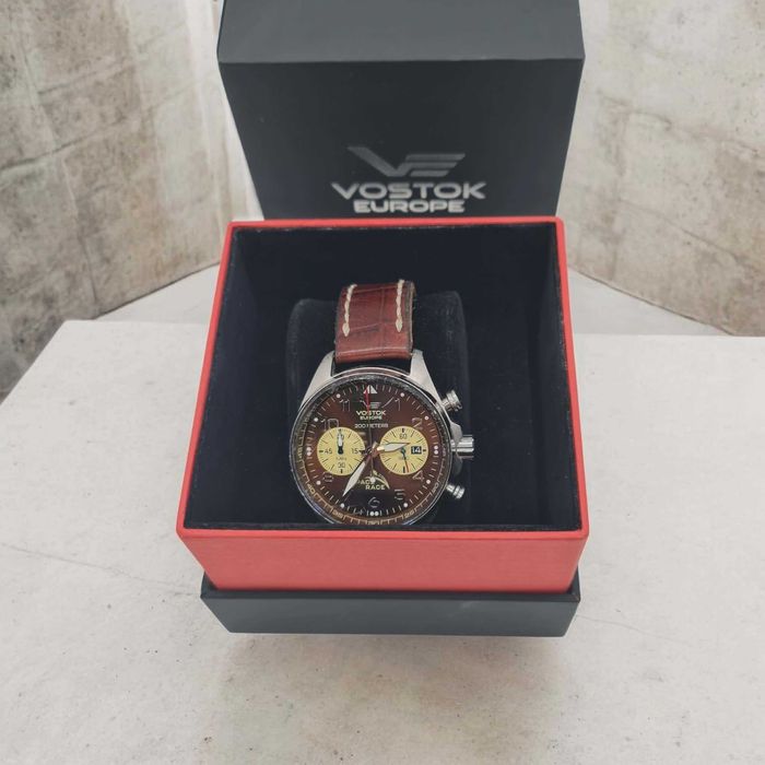 Zegarek męski VOSTOK EUROPE 6S21-325A665 brązowy