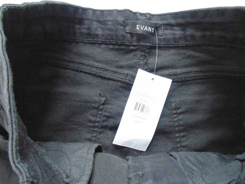Evans Denim Skinny czarne spodnie damskie jeans M/L