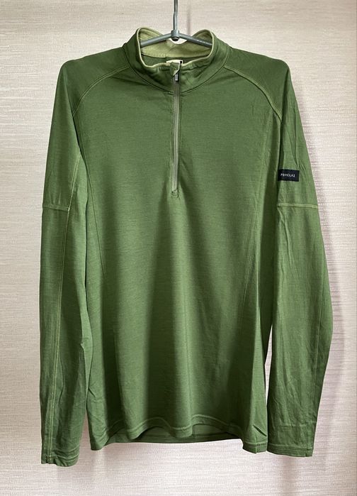 Forclaz Merino Лонгслів Кофта 1/3 Zip З Вовни Шерсті Мериноса Трекінгова Туристична