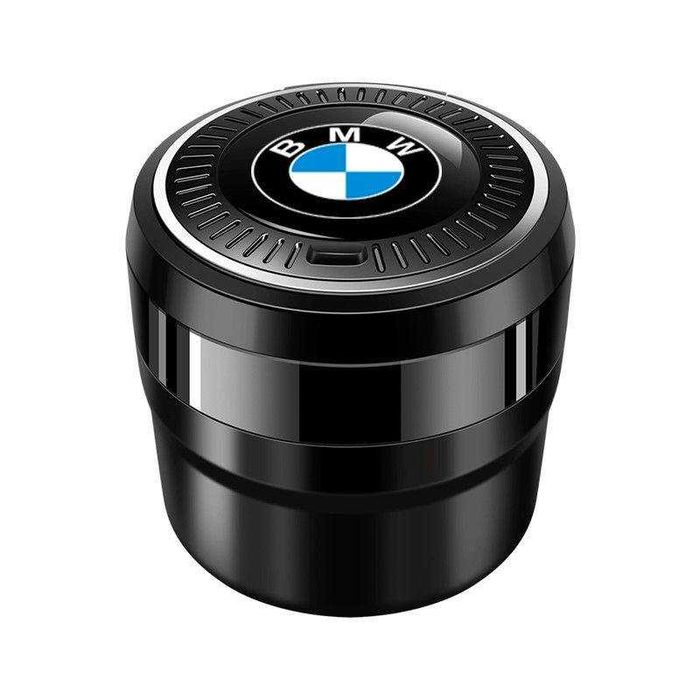 Автомобильная пепельница с подсветкой БМВ с лого bmw карбон кришка