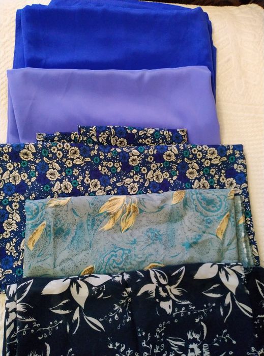 Отрезы шелковых тканей