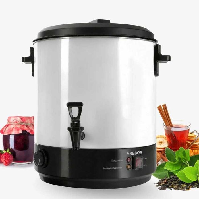 Garnek do pasteryzacji AREBOS 28 L Biały