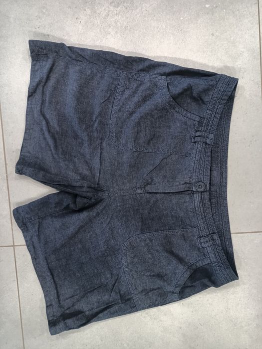 Krótkie spodenki damskie Marks & Spencer roz. 44 XL letnie len 55% i wiskoza 45% luźne