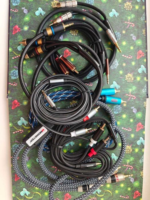 Кабель 3.5 мм на 2RCA Hi-Fi Monster ATAUDIO EMK UGREEN YYTCG 0.5 - 5 м