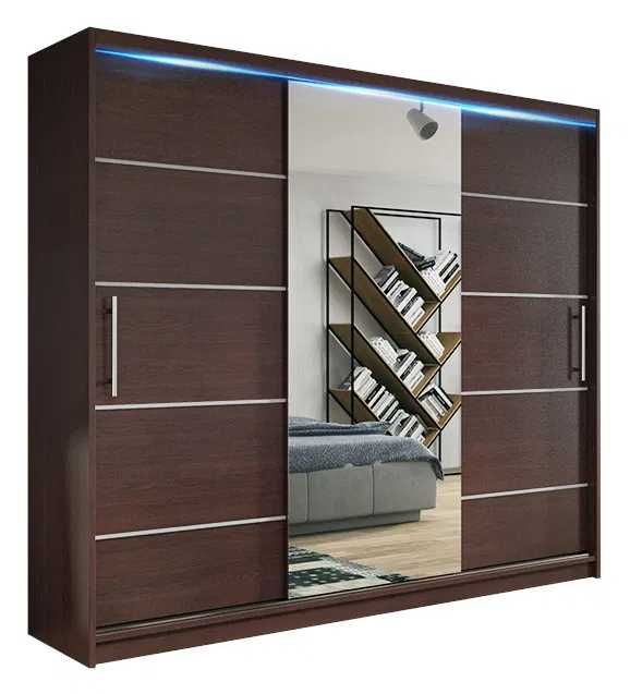 *** Promocja *** Szafa przesuwna 180cm RIO 3  NA WYMIAR, płyta 18mm