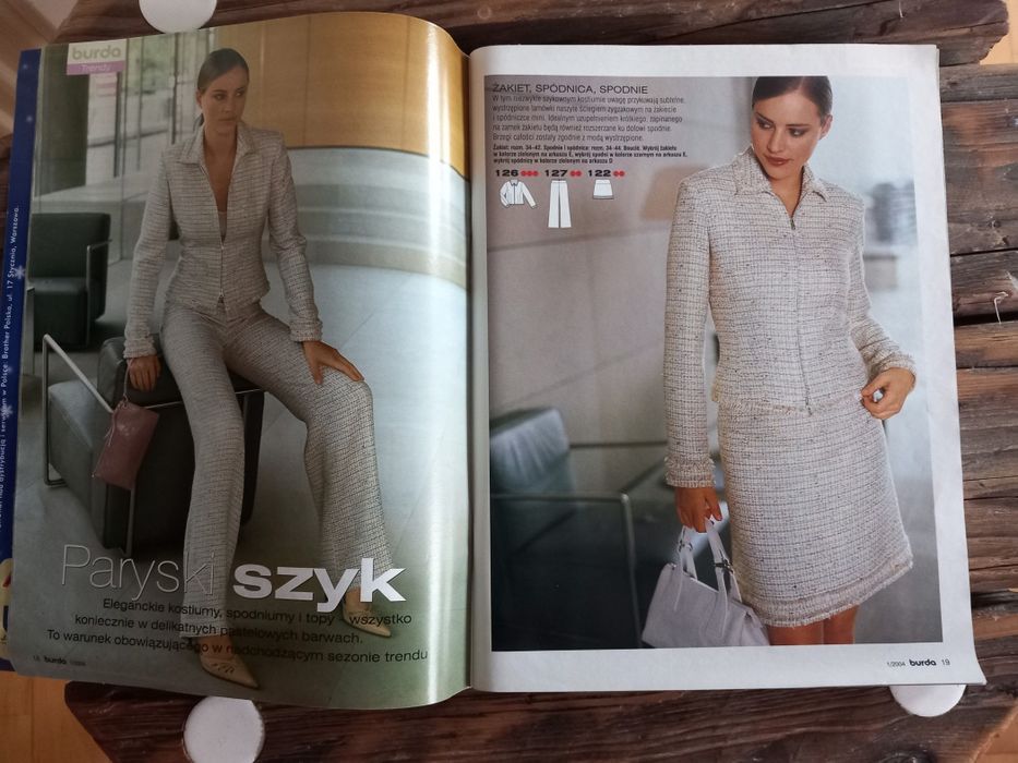 BURDA 1/2004,miesięcznik modowy.