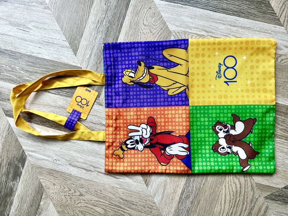 Disney 100 lat - materiałowa torba na zakupy, shopper, kolorowa