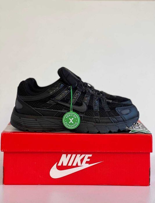 Мужские кроссовки Nike P-6000 Triple Black Premium. 40-45