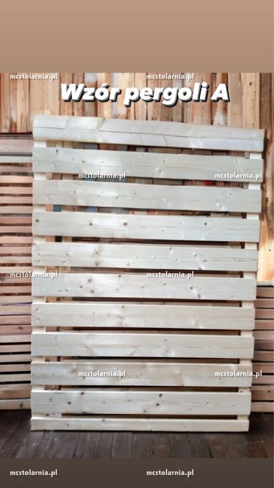 Pergola płot lamelowy ogrodzenie drewniane donica