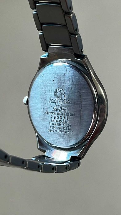 Citizen Attesa Eco-Drive Titanium Safira JDM – A114-H09921