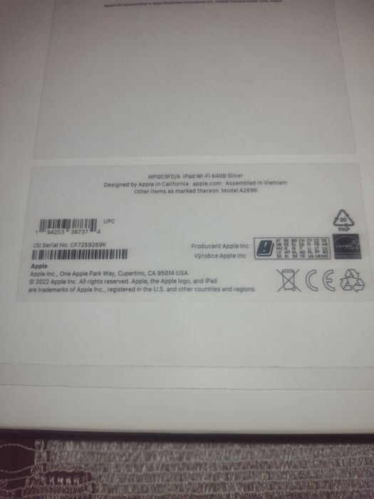 Tablet Apple iPad 10.9" 10 gen 64GB Wi-Fi srebrny
